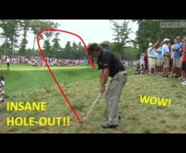 Phil Mickelson saves par with amazing flop shot!!