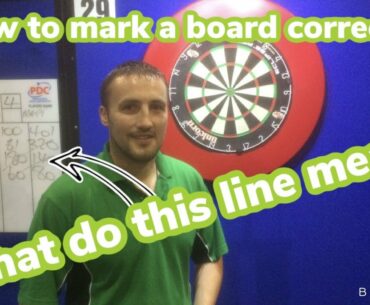 How to mark a score board in darts