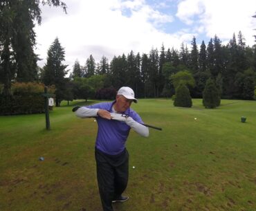 Use the stripe on the ball for aligning tee shot