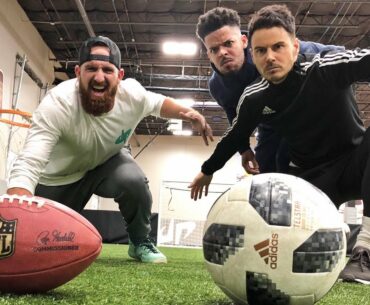 Football vs Soccer Trick Shots | Dude Perfect