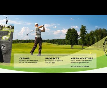 Kangaroo Golf Towel with a cleaning pouch
