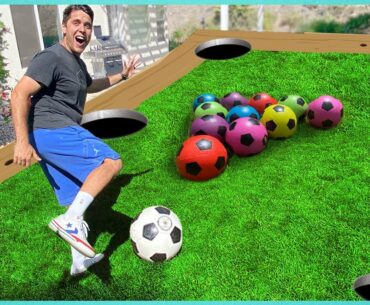 WE BUILT A GIANT SOCCER POOL GAME IN MY BACKYARD!