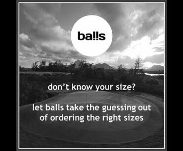 balls golf apparel - know your size
