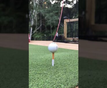 Golf ball hit off of cigarette