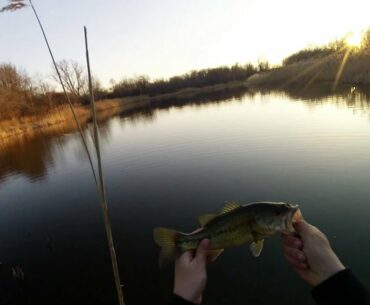 Early Spring Pond Bass Fishing