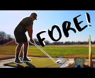 BASEBALL Player Smashing GOLF Balls