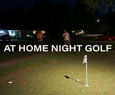 WE MADE A NIGHT GOLF COURSE IN MY FRONT YARD | DIY Putting Green