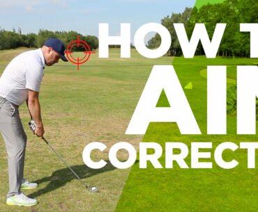 HOW TO AIM THE GOLF CLUB CORRECTLY AND HIT STRAIGHTER SHOTS