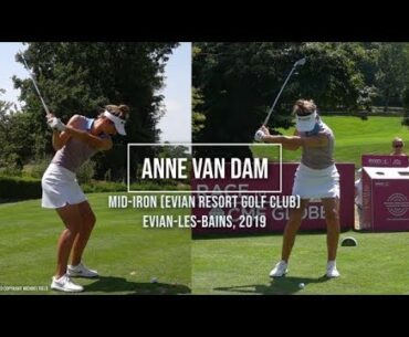 Anne Van Dam Golf Swing Mid Iron (DTL & FO), Evian Championship, Evian-les-Bains, July 2019.