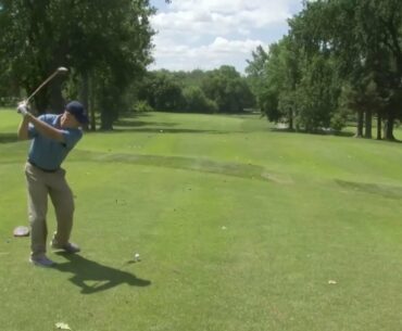 Local man goes retro, plays with wooden golf clubs