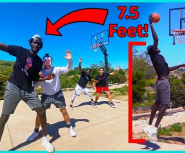 2v2 BASKETBALL vs. 7 FOOT 6 Inch GIANT! PART 2