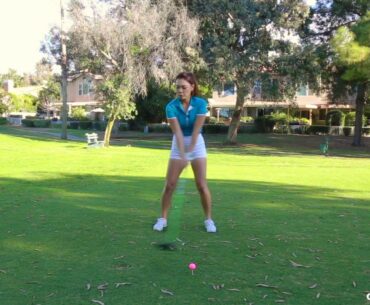 [Golf with Aimee] Driver Lesson 033: Use Abs to Drive it Longer!