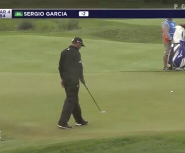Sergio Putts with 3-Wood - Golf Rules