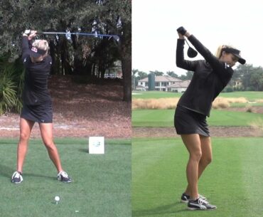 LEXI THOMPSON DUAL ANGLE SLOW MOTION DRIVER GOLF SWING
