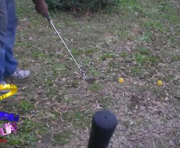 GOLFING - BETTER STANCE gives - BETTER CONTROL gives - BETTER ACCURACY - HALLELUJAH