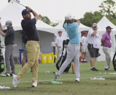 Brooks Koepka and Jason Day on Practice Range At RBC Heritage