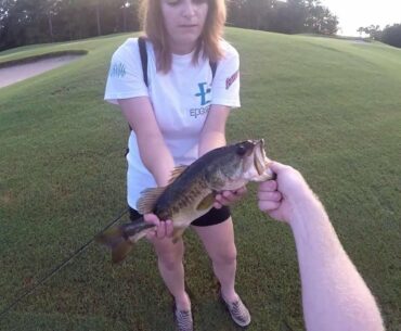 Bass Fishing with friends on the golfcourse in Florida
