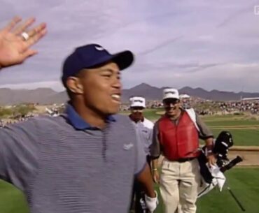 Tiger Woods aces hole No  16 at TPC Scottsdale