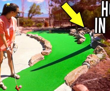 Epic ONE OF A KIND Mini Golf Course! - Double Hole In One!