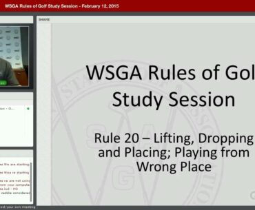 WSGA Rules of Golf Study Session - February 12, 2015 Part 1 of 2