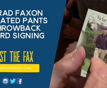 Brad Faxon Card Signing