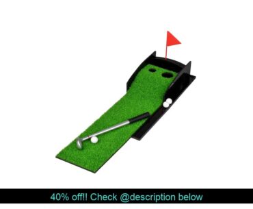 Best Mini Desktop Golf Clubs Putter Pen Kits Set with Flag Grass Balls Professional Golf Practice M