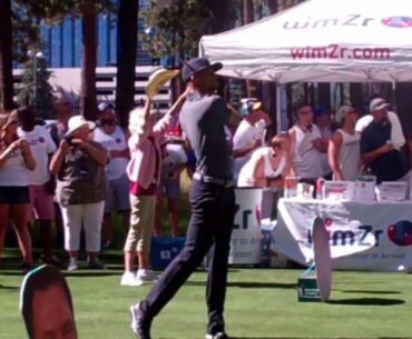 Stephen Curry tees off at 2016 America Century golf event Lake Tahoe