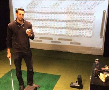 Testing Golf Balls in the simulator studio at North Wales Golf Range