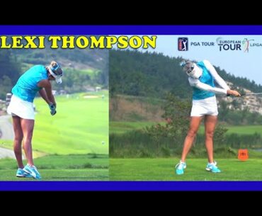 LEXI THOMPSON DUAL ANGLE SLOW MOTION DRIVER GOLF SWING SEQUENCE 2019