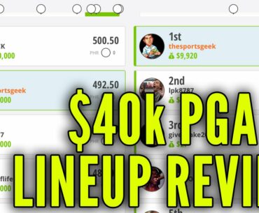 $40,000 DraftKings PGA Winning Lineup Review