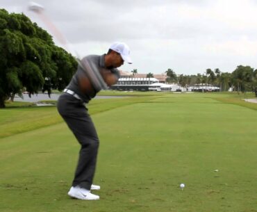 Tiger Woods tees off - 18th hole WGC Cadillac championship, Doral