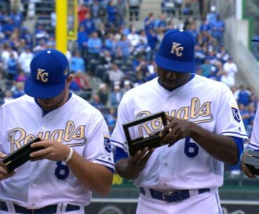 NYM@KC: Royals honored with 2015 World Series rings