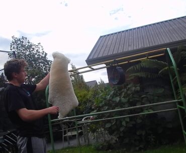I beat the dust out of my rug with a golf putter club
