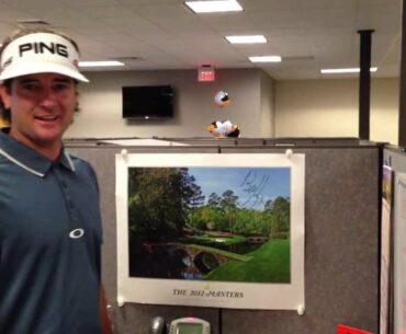 Bubba signs an ESPN employee poster