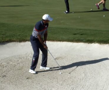 Tiger Woods bunker trou 2 Golf National