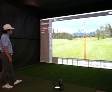 Uneekor EYEXO Golf Simulator & Analyzer Tested beside Foresight Sports GC2 - Pitching Wedge