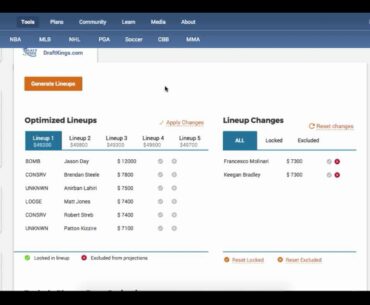 The Most Unique PGA Daily Fantasy Optimizer - Tutorial
