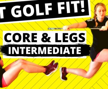 GOLF FITNESS | Home Workout With No Equipment (INTERMEDIATE) + Warm-up & Stretching