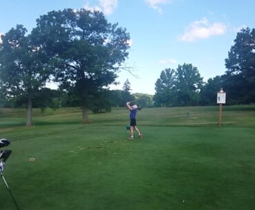 GCJGSF 10 year old Natalie with nice slo mo tee shot 8-11-2018