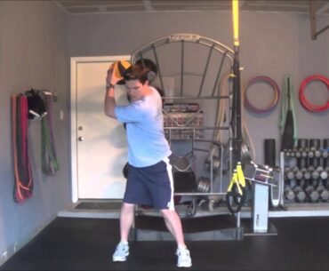 Med Ball Golf Swing with an lxx and rxx stance