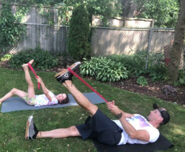 Band assisted Leg Fascial stretch