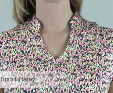 Floral Print V-Neck Polo