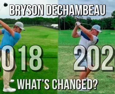 BULKED Up Bryson Dechambeau NEW Swing vs Old Swing - Whats Changed & how he has gained 40+ Yards!