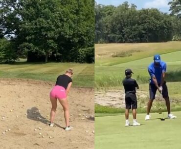 GOLF STORIES #3 Beautiful golf girl Bella Angel /Tiger wood and son .#golffails | GOLF VN