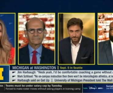 ESPN GET UP | Jim Harbaugh: "Heck yeah, I'd be comfortable coaching a game without any fans"