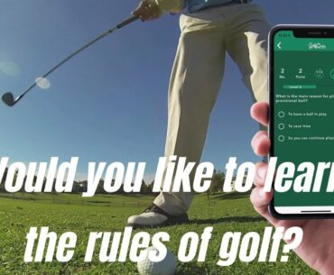 Try GolfQuis - the smart and fun way to learn the rules of golf