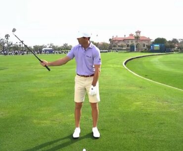 Billy Horschel’s lob wedge drill to warm up on the range