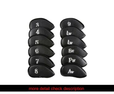 Best price Today12PCS Litchi Stria PU Leather Head Cover for Golf Iron Club Putter Headcover Set 3-