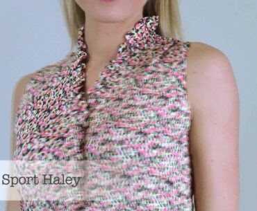 Sleeveless Ruffled Floral Polo