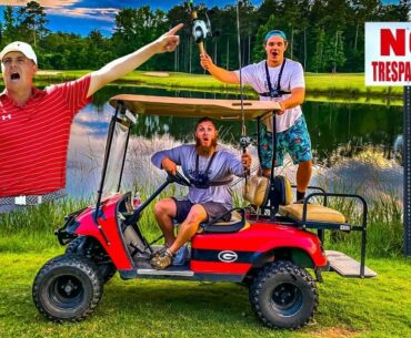 SNEAKY Golf Course Pond Fishing (Topwater Frenzy!!)